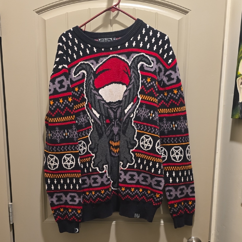 Killstar Black and Red Crewneck Sweater